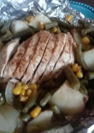 A picture of Hobo chicken in a pouch.