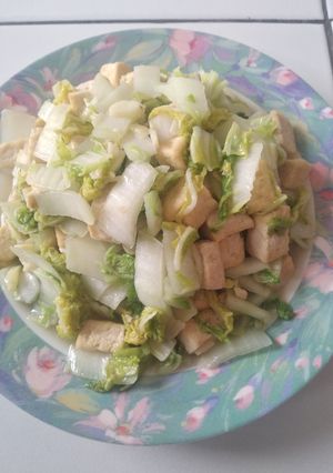 Foto resep Tumis sawi tahu putih (buat anak)