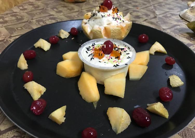 Recipe: Yummy Muskmelon icecrem This is Secret Recipe  From My Kitchen !!