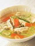Chicken Broth Soup with Dumplings