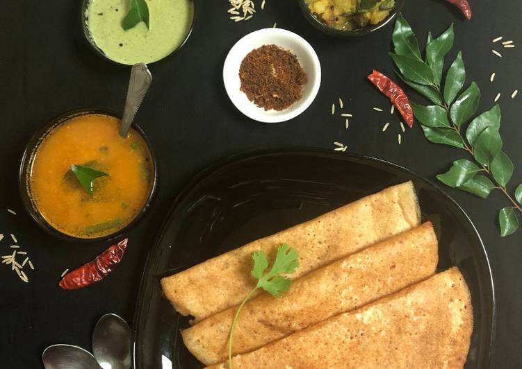 Easiest Way to Prepare Perfect Brown Rice Masala Dosa