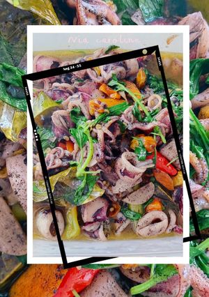 Foto resep Cumi hitam mercon