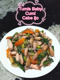 Foto resep Tumis Baby Cumi Cabe Ijo Ala Resto