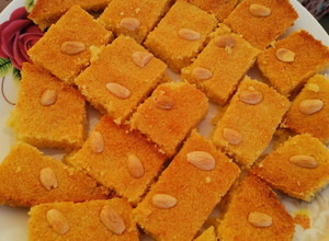 صورة لوصفة بسبوسة مصرية