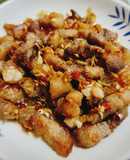 Thịt ba chỉ xào sả ớt