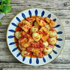 Balado Telur Puyuh dan Tahu-レシピのメイン写真