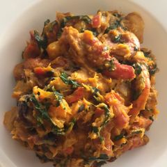 A picture of Half ripe Plantain porridge.