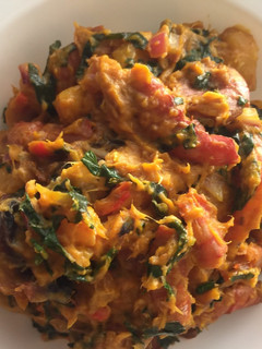 A picture of Half ripe Plantain porridge.