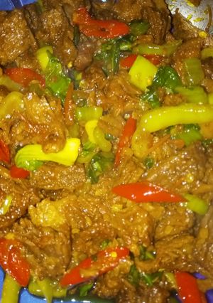 Foto resep Oseng daging pedas manis
