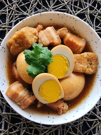 Easy Steps Make Recipes 🧑🏽‍🍳🧑🏼‍🍳 Braised Pork Belly &amp; Eggs• Thai Kai Palo |ThaiChef Food the Awesome  Can Pamper Your Tongue.