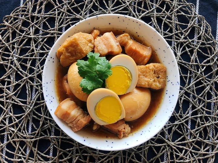 Easy Steps Make Recipes 🧑🏽‍🍳🧑🏼‍🍳 Braised Pork Belly &amp;amp; Eggs• Thai Kai Palo |ThaiChef Food the Awesome  Can Pamper Your Tongue.