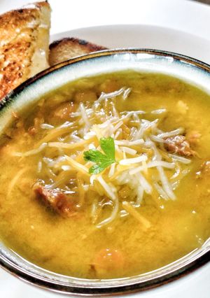 A picture of Homemade Split Pea Soup.