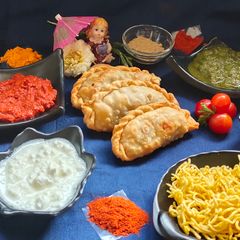 A picture of Spicy ghughra chat.
