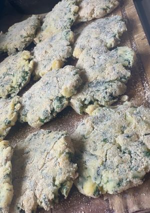 Una foto de Hamburguesas de papa y acelga