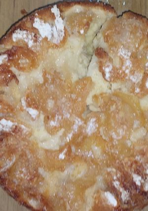 Una foto de Torta invertida de manzanas económica
