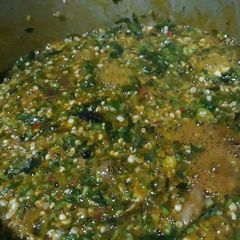 A picture of Fresh Okro soup.