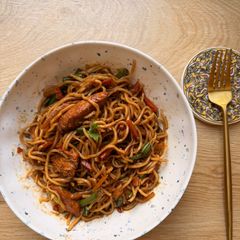Chicken Lo Mein Noodles A picture of Chicken Lo Mein Noodles.