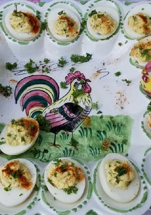 A picture of Bacon Jalapeno Deviled Eggs.
