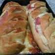 Pan relleno de jamón y queso