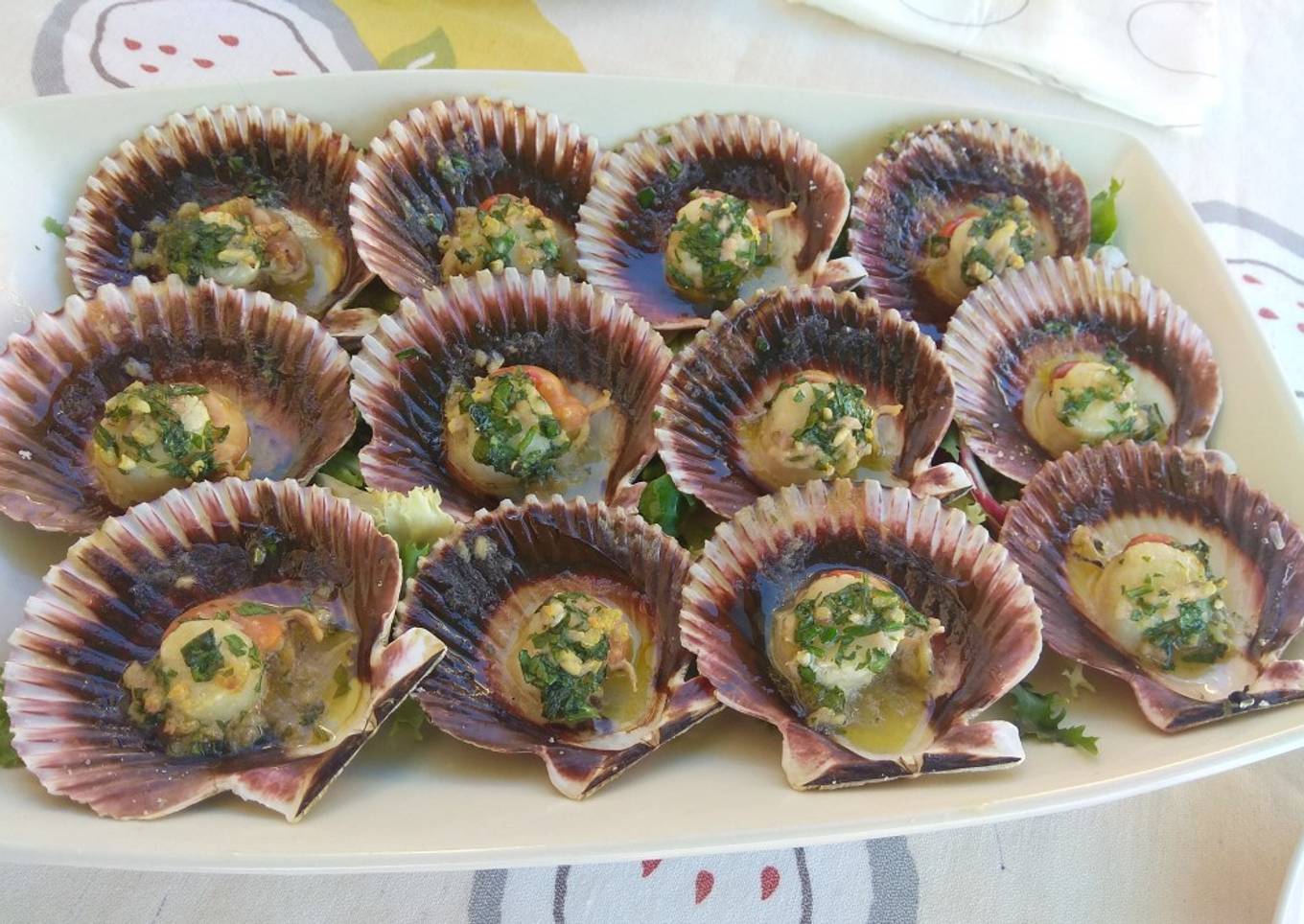 Zamburiñas al horno