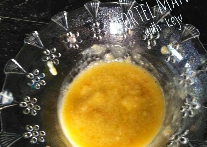 MPASI 6M Day 20 Bubur saring udang+pokcay+labusiam+worte+keju