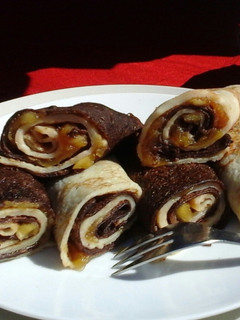 Páros palacsinta, karamelles sült almával, gluténmentesen recept fotója