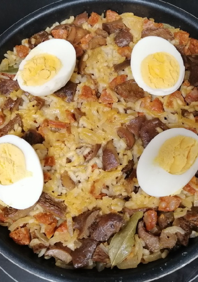 Una foto de Arroz con níscalos