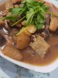 Haisom mun with jamur (Braised seacucumber with mushroom)