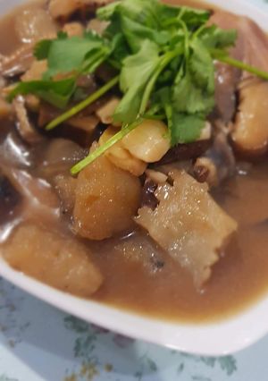 Foto resep Haisom mun with jamur (Braised seacucumber with mushroom)