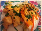 Una foto de salsa de naranja