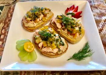 How to Make Appetizing Meyers lemon  Dill relish On top of hummus Toast