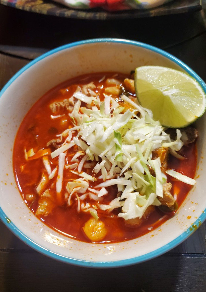 Una foto de Pozole de puerco