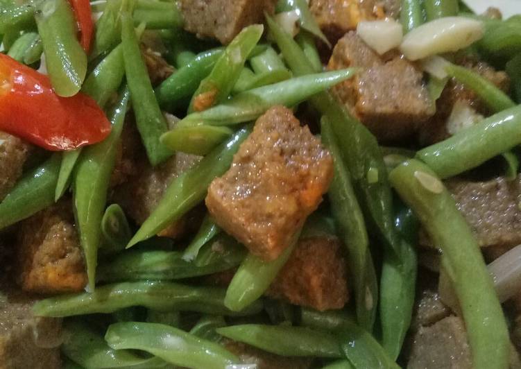 Tumis Buncis oncom dage Simple