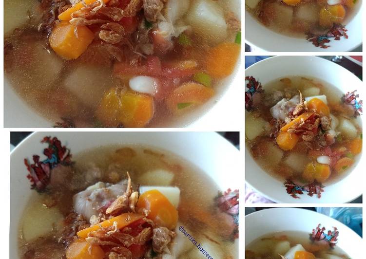 Resep Chicken soup / sup ayam / sup ayam kentang wortel ala me 🥰 Anti Gagal