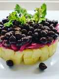 Insalata di ceci neri e cavolo rosso