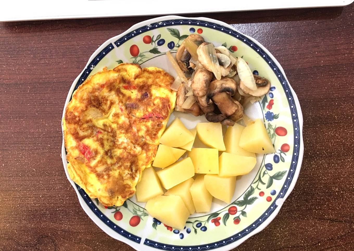 Tumis Jamur Champignon onion - dadar telur rendah kalori