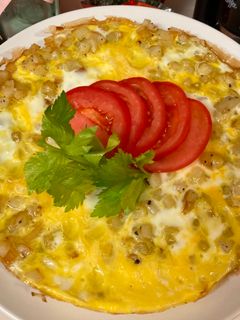 A picture of Omelet Kentang/Patatesli menemen/Potato Omelet.