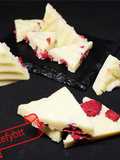 Fudge al cioccolato bianco e lamponi