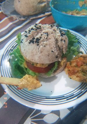 Una foto de Hamburguesa vegetal con pan integral