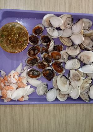 Foto resep Thai Street Food : Spicy Seafood with chilli sauce (Jajanan Thailand Seafood saus khas Thailand)