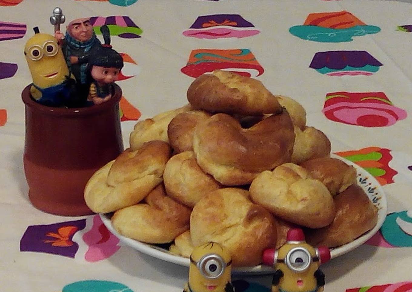 Choux de jamón y queso