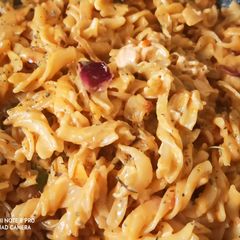 Pasta with mayonnaise easy peasy full of flavours A picture of Pasta with mayonnaise easy peasy full of flavours.