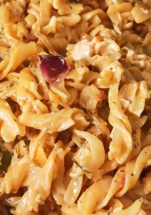 A picture of Pasta with mayonnaise easy peasy full of flavours.