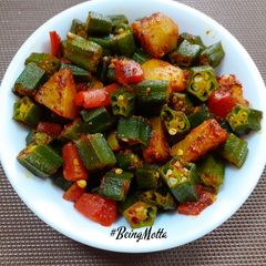 A picture of Carrot-Ladyfinger Sabzi.