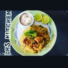 Hyderabad Chicken Dum Briyani A picture of Hyderabad Chicken Dum Briyani.