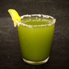 A picture of Lichi basil juice.