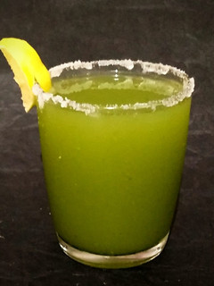 A picture of Lichi basil juice.