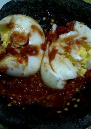 Foto resep Telur rebus penyet