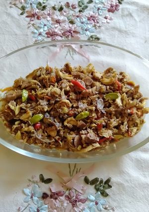 Foto resep Jantung Pisang Suwir Ayam