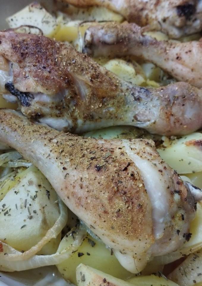 Печена картопелька з курятиною